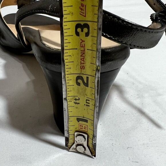 Taryn Rose Leather Knot Ankle Strap Heel Sandal Size 38 1/2 - Picture 11 of 11